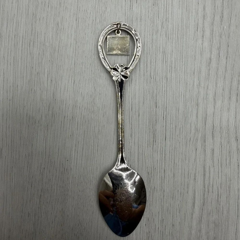 Wyoming State Souvenir Spoon Dangling State Charm